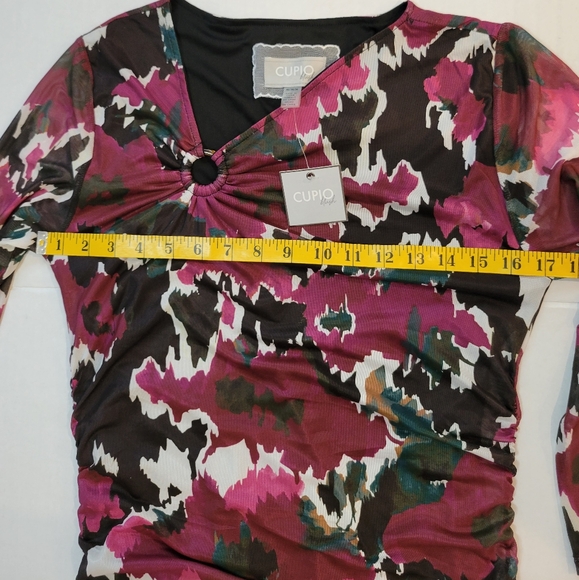 Cupio Blush Floral Dress Lined Women's Size Medium Stretch Long Sleeve - Picture 9 of 12